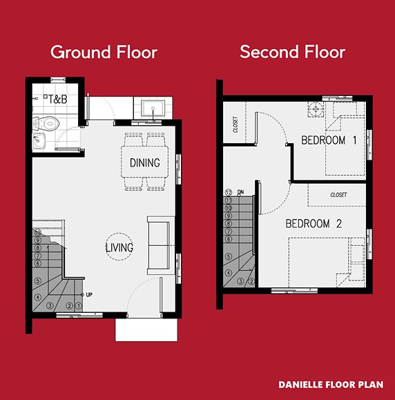 Danielle Floor Plan House and Lot in Dasmarinas